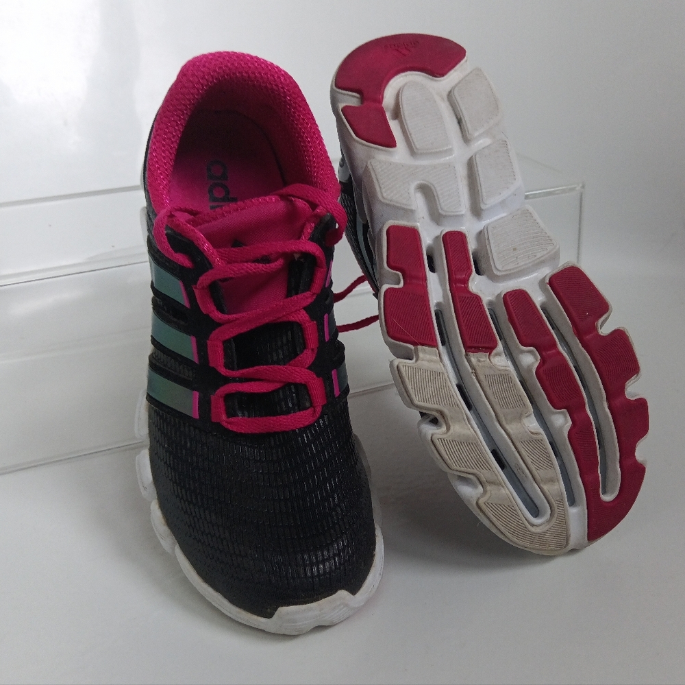Like New Adidas Women's Running Sneakers In Metallic Pink & Black - Picture 5 of 12